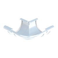Plastové OKAPY P007 - Roh vnější 90 stupňů - 110 (250) - Bílá - LZ090
