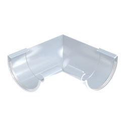 Plastové OKAPY P006 - Roh vnitřní 90stupňů - 110 (250) - Bílá - LW090